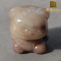 Dialect and Tian Yuxang wear boutique kramayijin silk jade powder purple mesh red bear handlebar piece swing piece O