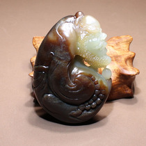 Dialect Brand Hotan Jade Features Xinjiang Qiemo Sugar White Jade Warm and Delicate Dharma Pendant N