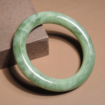 Stunned by dialect quality Hetian jade Russian old pit material jasper emerald green cats eye inner diameter 57mm bracelet h0