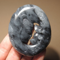 Hot dialect brand Hetian jade boutique grade Xinjiang Jumo artistic conception blue and white seed material flowers blooming Buddha hand piece N