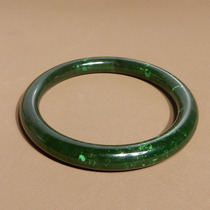 Rare Dialect Hetian Jade Collection Grade Xinjiang Fine Oil Spicy Yang Green Jasper Seed Material 59mm Bracelet X6