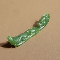 Hot dialect Hetian jade boutique Russian old pit material warm and delicate Yang green faucet incense pendant pendant X2