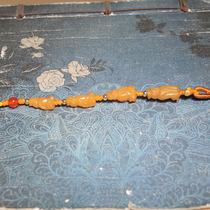 Dialect Hetian Jade Boutique Xinjiang Gold-coated Silver Huangqin Skin Topaz Seed Material Antique Wengzhong Mobile Phone Chain Car Hanger h2