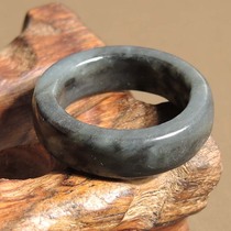 Popular dialects and Hetian jade features recommended Xinjiang Jumo artistic conception blue and white seed material card 20mm ring puller s2