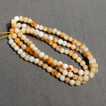 Big Action Dialect Hetian Jade Fine Old Ripe Tangheqin Seed Material Surface Ripe 6mm Necklace Multi-ring Bracelet R8