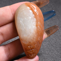 Dialect Hetian Jade Boutique Features Russian Seed Material Old Mature Crispy Yellow Qin Skin White Jade Zhongyi Guan Gong Pendant R1