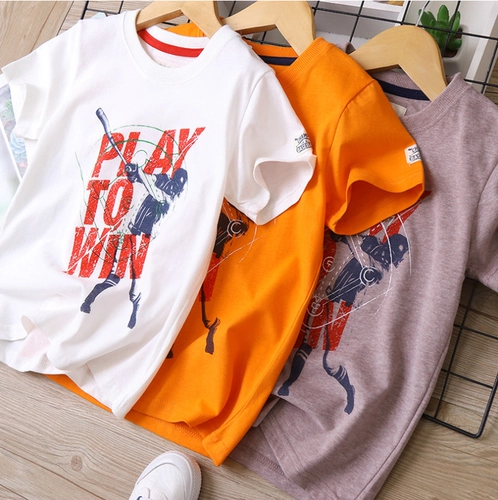 Детская летняя хлопковая футболка с коротким рукавом, коллекция 2022, подходит для подростков