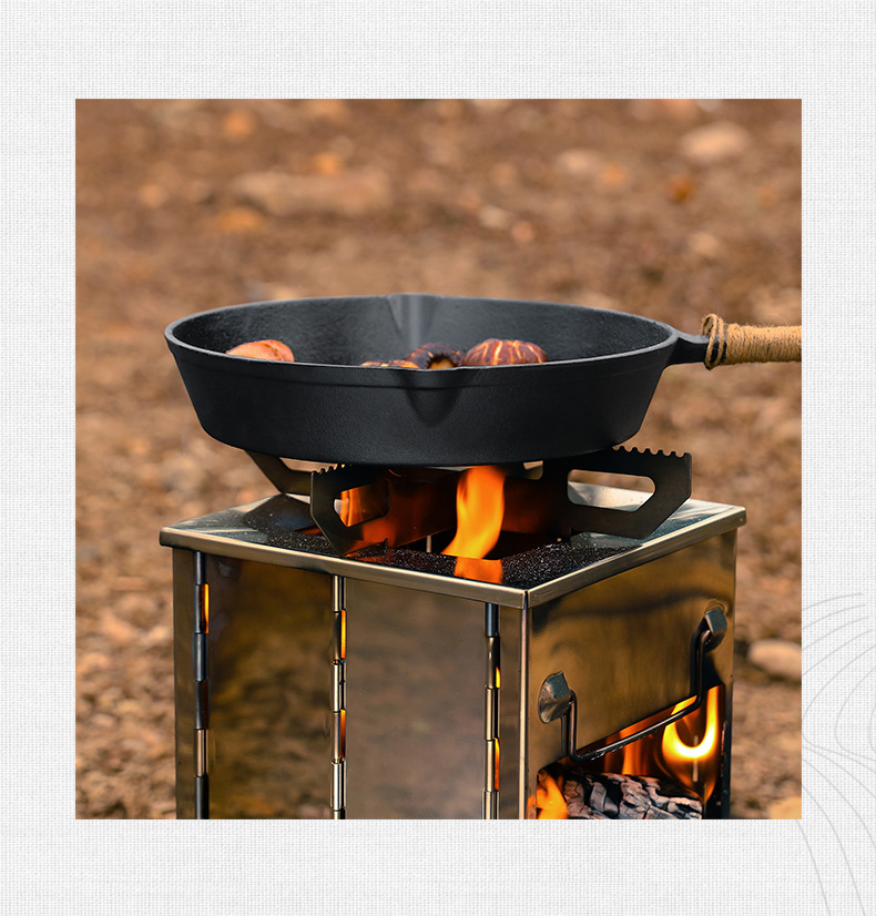 Outdoor Camping Pan Little Branded Cookie Kitchen without Coating Cast Iron Fried Pan