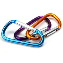 Outdoor mountaineering buckle quick-hanging lock adhesive hook keychain equipment D-type aluminum alloy multifunctional small buckle
