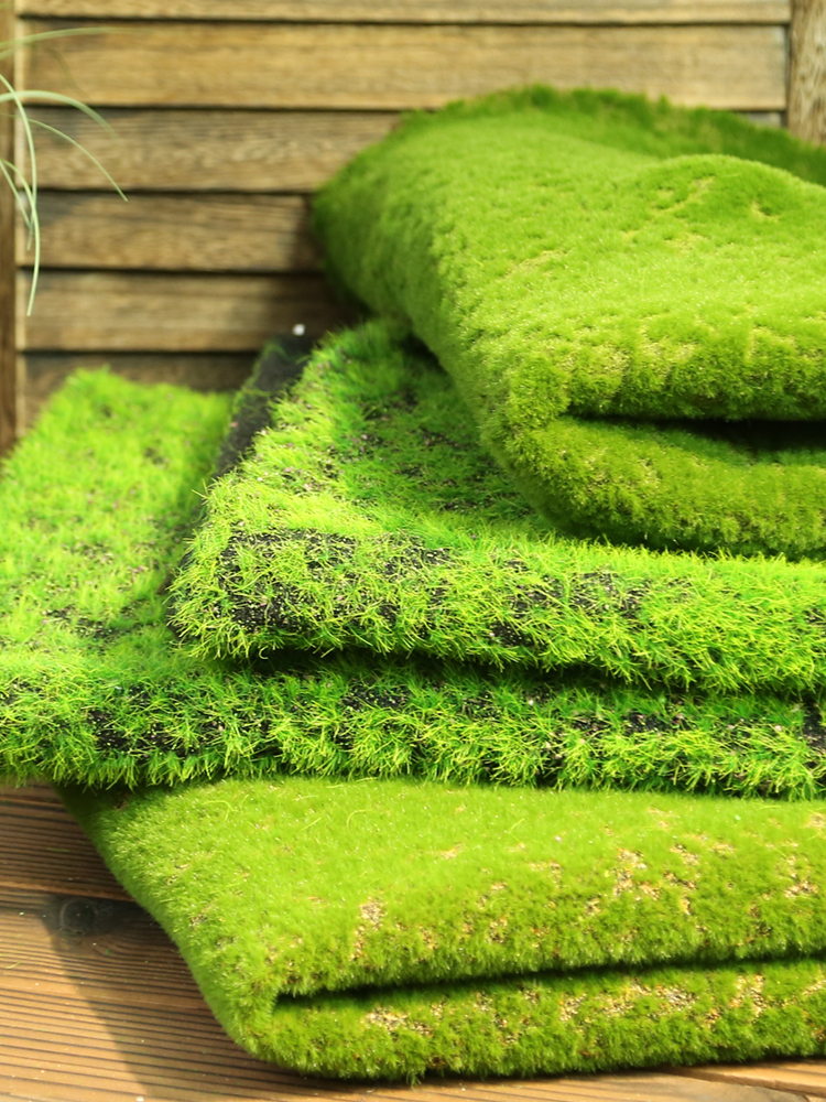 Simulation moss turf artificial lawn Plastic false moss plant wall decoration green plant wall window landscaping ideas