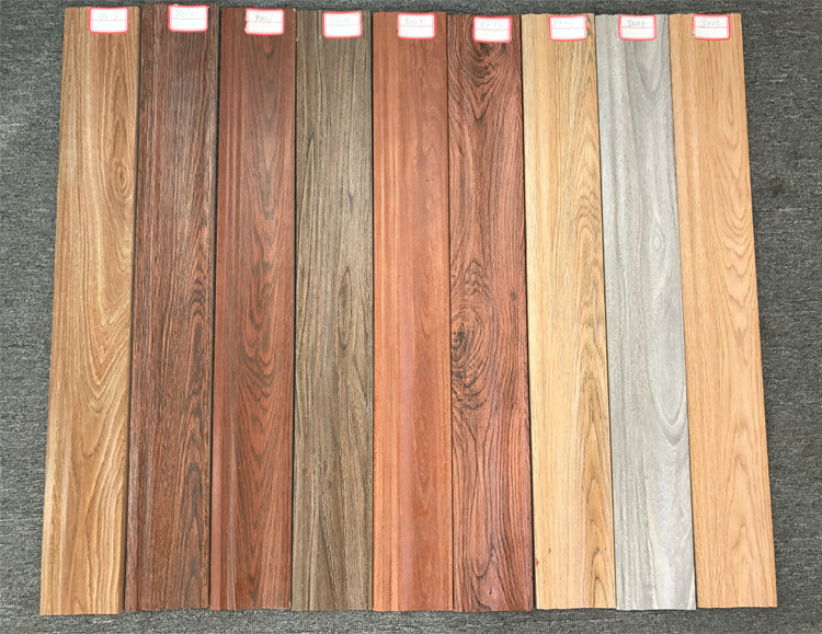 Imitation wood grain skirting foot line tiles Living room Bedroom Floor Tiles Skirting 10 * 80cm tiles imitation solid wood wave line