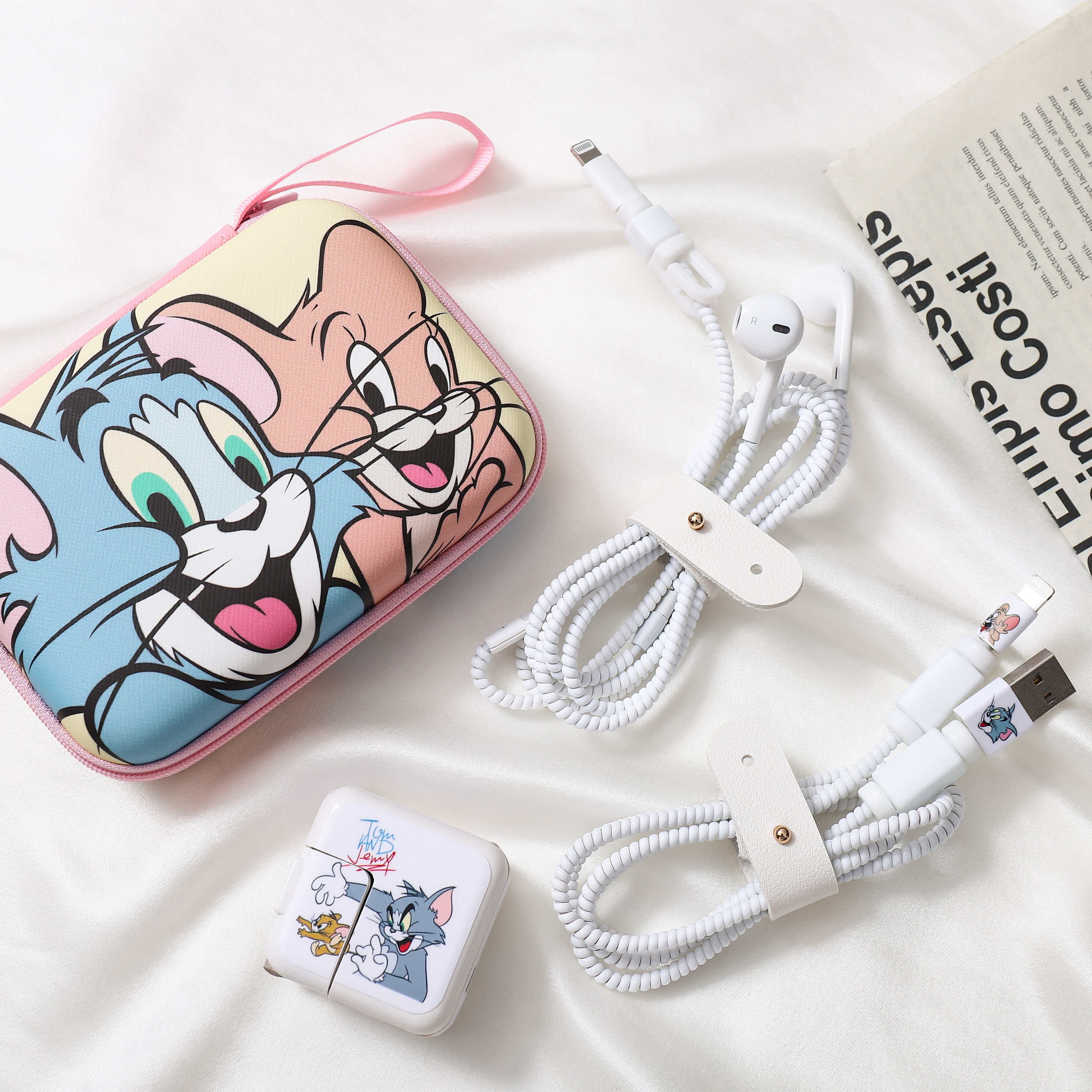 Apple ipad 2019 flat mini5 6 data line protective sleeve air charger pro 10 5 winding rope