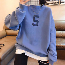 2021 spring and autumn women pregnant women loose coat belly Korean version of casual sweater women Joker bottoming coat women tide