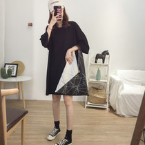 2021 pure color short sleeve T-shirt blouse with large size for women with loose blouses for pregnant women