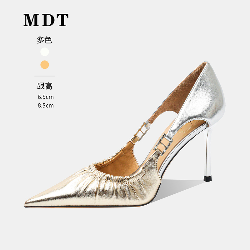 Gold High Heels for Women, Stiletto Heels with a High-End Feel, 2026 New Style, French Style, Elegant Socialite Style, Pointed Toe Shoes That Are Comfortable and Not Tiring for the Feet
