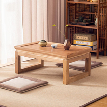 Solid wood tatami coffee table Kang table floor bay window table Low tea table Kang table windowsill Solid wood small table Kang table