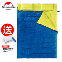 Double Sleeping Bag Outdoor Camping Adults Season Lovers Sleeping Bag Camping Indoor Thickening Widening Afternoon Warm Sleeping Bag