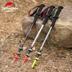 Ngoài trời sợi carbon leo núi trekking cực nhẹ bên ngoài khóa kính thiên văn đi bộ thẳng tay cầm gậy đi bộ - Gậy / gậy gậy người già Gậy / gậy