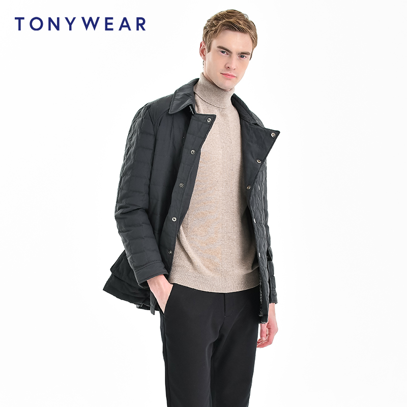 TONY WEAR 汤尼威尔 翻领 男式羽绒服外套 天猫优惠券折后￥149包邮（￥369-220）3色可选