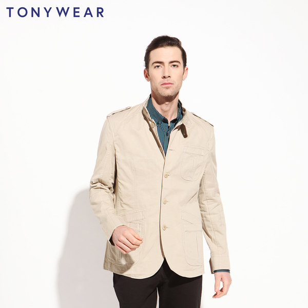 TONY WEAR 汤尼威尔 棉麻 男式休闲西服外套 天猫优惠券折后¥108包邮(¥458-350)2色可选