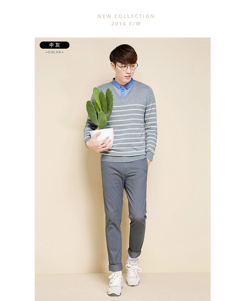 Senma Enterprise Store Quần đen nam giản dị mùa xuân và mùa thu Hàn Quốc Slim Fit Chân dài Quần teen quần tây áo sơ mi