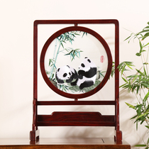 Chengdu Shu embroidery double-sided embroidery screen hand-embroidered panda ornaments Chinese style conference souvenirs for foreigners