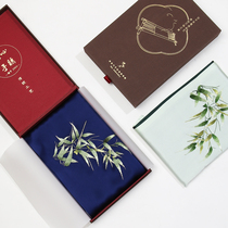 Chengdu specialty Shu embroidery hand-embroidered silk scarf bamboo scarf unisex gift for mothers and foreigners