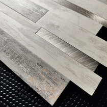 Make old strip wall stickup background wall mosaic tiles Self-adhesive retro antique wood grain brick decorated glass appliquted small pieces