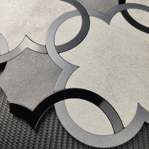 Window Flower Wall Sticker Mosaic background wall Self-adhesive tiles Decorative Retro Art Creativity Seamless Pattern Metal Grey