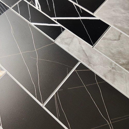 Самоклеющаяся мраморная черная мозаика из ПВХ на стену, может прилипать к стенам и поверхностям