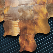 Lantern mosaic wall sticker wave tile background wall self-adhesive European retro American entrance bathroom brown