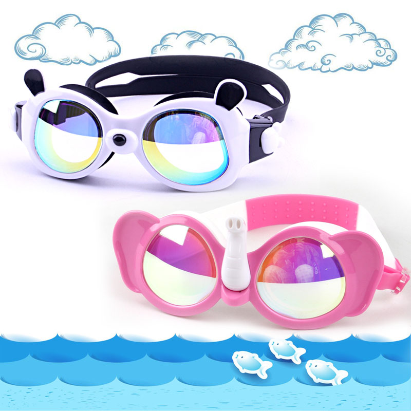 Children's swimming goggles boys waterproof anti-fog HD glasses eye protection cute girls cartoon baby sports swimming equipment