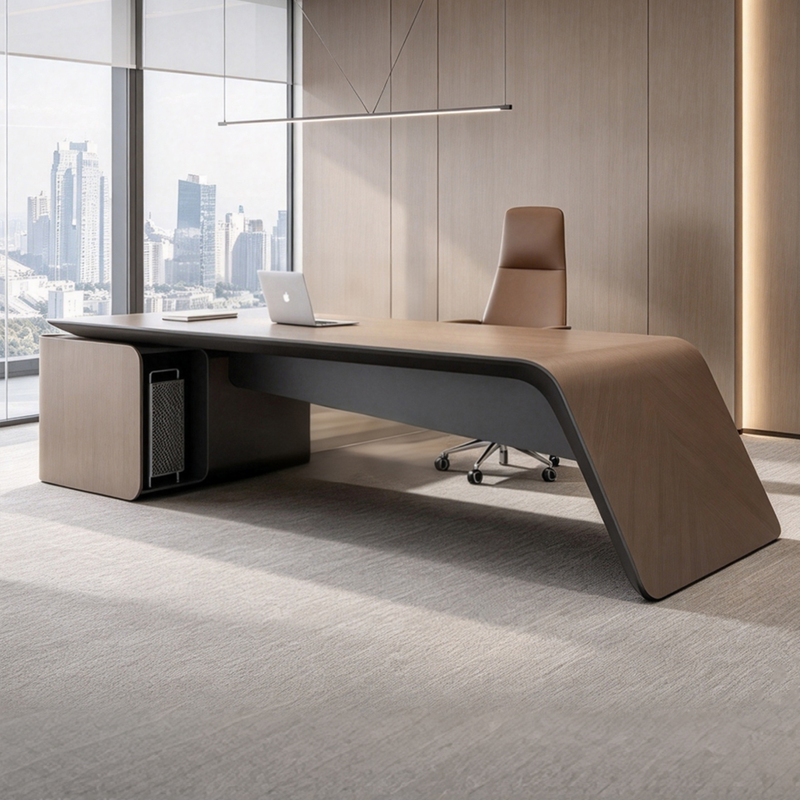 Luxurious and High-End Office Desk Set for General Managers, Executive Managers, and Ceos, Including Desk and Chair Combination Luxurious and High-End Office Desk Set for General Managers, Executive Managers, and Ceos, Including Desk and Chair Combination