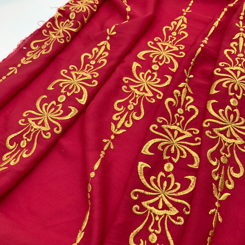 Vải voan thêu mùa hè Vải voan thêu hoa cúc váy vải Trang phục cổ Hanfu thêu vải - Vải vải tự làm chất thun cotton