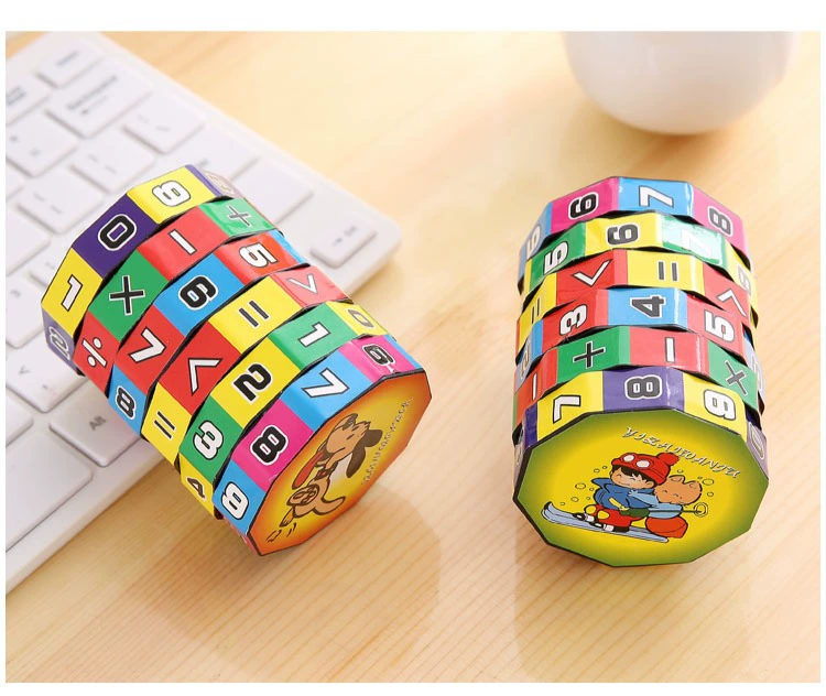 Quà tặng cho trẻ em Ngày trẻ em Câu đố Rubiks Cube Bổ sung, phép trừ, nhân, khối chữ số Bé học số học sớm Đồ chơi phụ huynh khối Rubik - Đồ chơi IQ