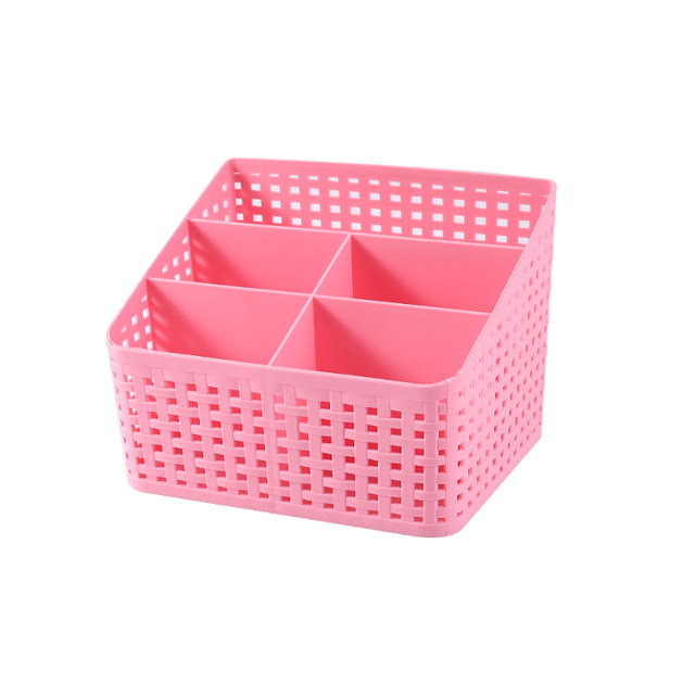 Imitation rattan desktop storage box dressing table ເຄື່ອງສໍາອາງ lipstick organizer box students desk stationery storage rack