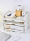 Transparent desktop file storage rack storage rack office desk book acrylic drawer information sorting box