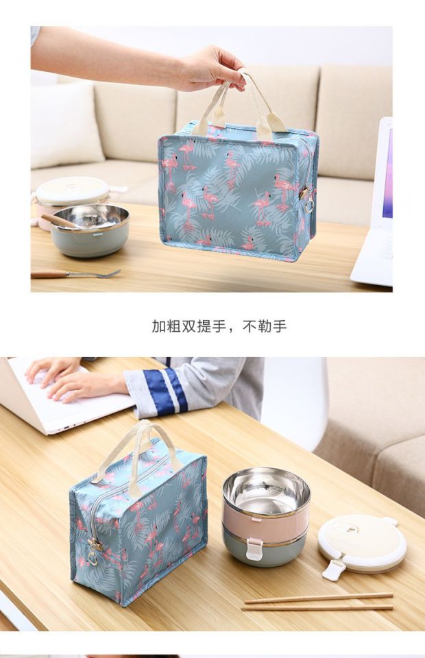 Túi đựng đồ ăn trưa không thấm nước cầm tay hộp đựng đồ ăn trưa Trường tiểu học hộp đựng đồ ăn trưa lớn Túi đựng đồ ăn trưa Túi vải với túi gạo nhỏ - Hộp cơm điện sưởi ấm cà mên điện