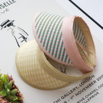 Ku Yin beautiful spring fresh age light thin breathable empty cap face grass hat sunblock Sun Cap