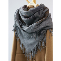 Ku Yin Hou Lang autumn and winter color cashmere fringe shawl scarf Dual-Purpose Cold style shape BI prepared 155g