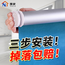 Flatulled Landscape Painting Toilet Waterproof Shading Roller Shutters Balcony Windows Awning-free Punch-Free Curtains