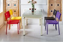 Simple fashion plastic dining chair Creative home modern stool Leisure office backrest chair Restaurant