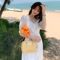 French white bubble sleeve dress gentle style female 2021 summer New temperament tea break skirt Hepburn dress
