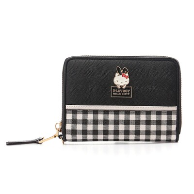 Playboy x Hello kitty Bunny Girl Katie Series Hand Coin Clip - Versatile Plaid - Taobao