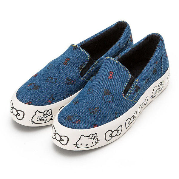 HELLO KITTY KATIE CAT FULL VERSION BUTTERFLY KNOTS DENIM SLOTH SHOES