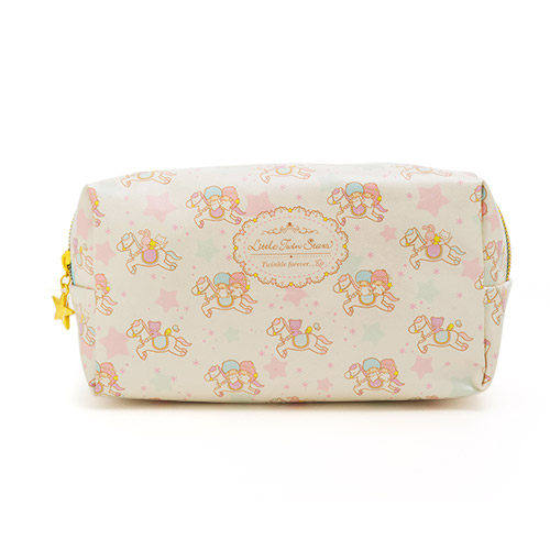 Sanrio Double Starry Fairy 40 Annual Happy Memorial Day Series Big Capacity Pen Bag Makeup Bag (Rainbow Trojans)
