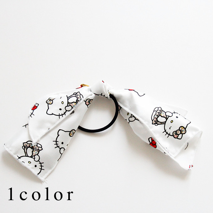 ninaew x hello kitty joint limited ribbon bow hair tie