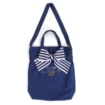 Cinnamoroll Big Ear Dog Letter Collection Large Striped Bow Canvas Shoulder Bag