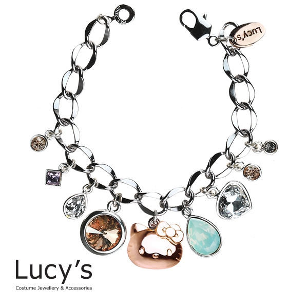 Lucys x Hello Kitty exclusive of a gorgeous covety pendant crystal bracelet
