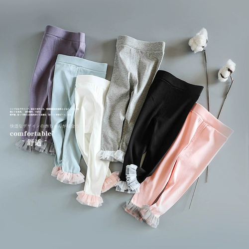 Детские осенние хлопковые эластичные комфортные мягкие леггинсы